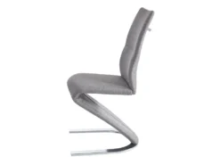 Lot De 2 Chaises ENIO - Tissu Et Métal - Gris -Meubles Soldes Magasin chaise 438567