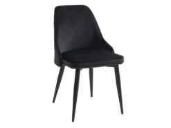 Lot De 2 Chaises - Velours Et Métal - Noir - EZRA 9 Lot De 2 Chaises - Velours Et Métal - Noir - EZRA -Meubles Soldes Magasin chaise 439845