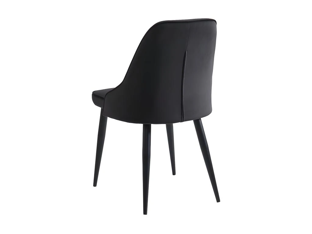 Lot De 2 Chaises - Velours Et Métal - Noir - EZRA 6 Lot De 2 Chaises - Velours Et Métal - Noir - EZRA – Image 6