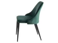 Lot De 6 Chaises - Velours Et Métal - Vert - EZRA -Meubles Soldes Magasin chaise 439867
