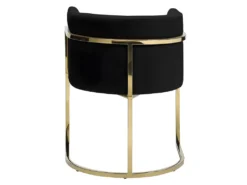 Chaise Avec Accoudoirs - Velours Et Acier Inoxydable - Noir Et Doré - PERIA De Pascal MORABITO -Meubles Soldes Magasin chaise 439963