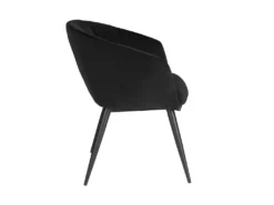 Lot De 6 Chaises VADIM De Pascal MORABITO - Velours Et Métal - Noir -Meubles Soldes Magasin chaise 453653
