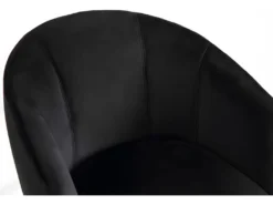 Lot De 6 Chaises VADIM De Pascal MORABITO - Velours Et Métal - Noir -Meubles Soldes Magasin chaise 453659
