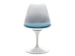 Chaise En Polypropylène, Tissu Et Métal - Bleu Et Blanc - XAFY -Meubles Soldes Magasin chaise 497843