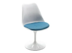 Chaise En Polypropylène, Tissu Et Métal - Bleu Et Blanc - XAFY -Meubles Soldes Magasin chaise 497847