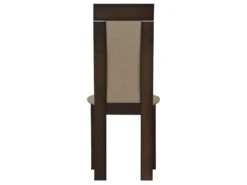 Lot De 2 Chaises BELINDA - Hêtre Et Tissu - Coloris : Noyer Et Beige -Meubles Soldes Magasin chaise 514175