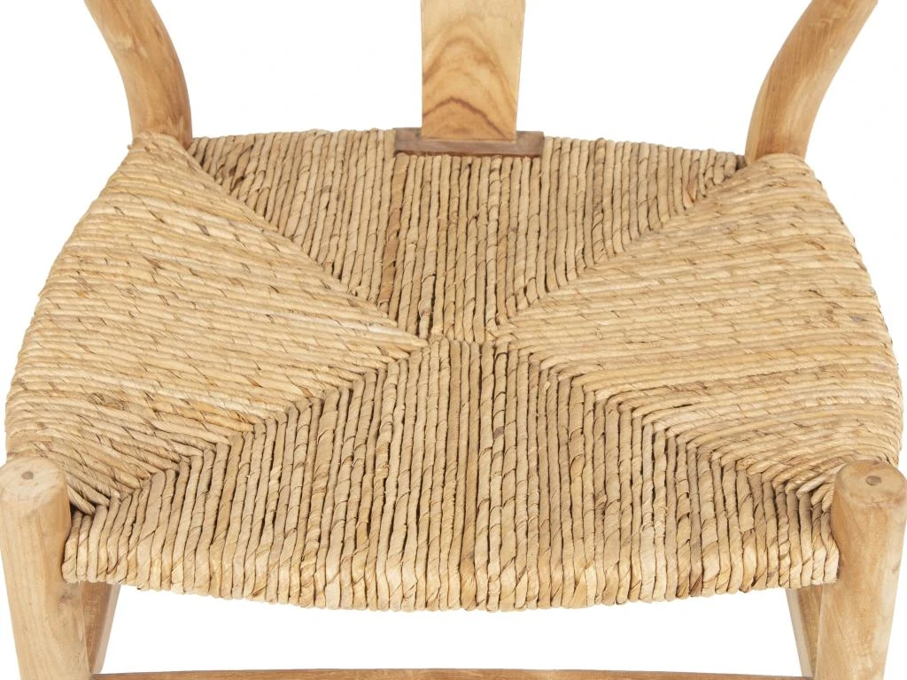 Lot De 2 Chaises En Teck Et Paille - Coloris : Naturel - POGIANA 9 Lot De 2 Chaises En Teck Et Paille - Coloris : Naturel - POGIANA – Image 9