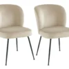 Lot De 2 Chaises En Velours Et Métal - Beige - POLPONA De Pascal MORABITO