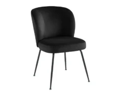 Lot De 2 Chaises En Velours Et Métal - Noir - POLPONA De Pascal MORABITO -Meubles Soldes Magasin chaise 6841205