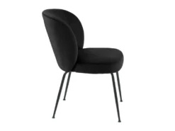 Lot De 2 Chaises En Velours Et Métal - Noir - POLPONA De Pascal MORABITO -Meubles Soldes Magasin chaise 6841207