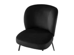 Lot De 2 Chaises En Velours Et Métal - Noir - POLPONA De Pascal MORABITO -Meubles Soldes Magasin chaise 6841223