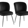 Lot De 2 Chaises En Velours Et Métal - Noir - POLPONA De Pascal MORABITO