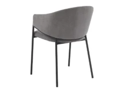 Lot De 2 Chaises Avec Accoudoirs En Tissu Et Métal - Gris - ORDIDA De Pascal MORABITO -Meubles Soldes Magasin chaise 6945231