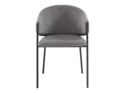 Lot De 6 Chaises Avec Accoudoirs En Tissu Et Métal - Gris - ORDIDA De Pascal MORABITO -Meubles Soldes Magasin chaise 6947755