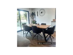 Chaise MUSE - Avec Accoudoirs - Tissu - Anthracite -Meubles Soldes Magasin chaise 715469