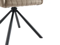 Lot De 2 Chaises Avec Accoudoirs En Velours Et Métal - Beige - IZIALI De Pascal MORABITO -Meubles Soldes Magasin chaise 7725999