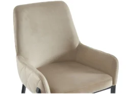 Lot De 2 Chaises Avec Accoudoirs En Velours Et Métal - Beige - CAROLONA De Pascal MORABITO -Meubles Soldes Magasin chaise 8740705