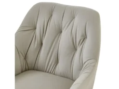 GORDON - Fauteuil De Table En Velours Coloris Lin, Pieds Métal Noir (x2) -Meubles Soldes Magasin chaise 8937335