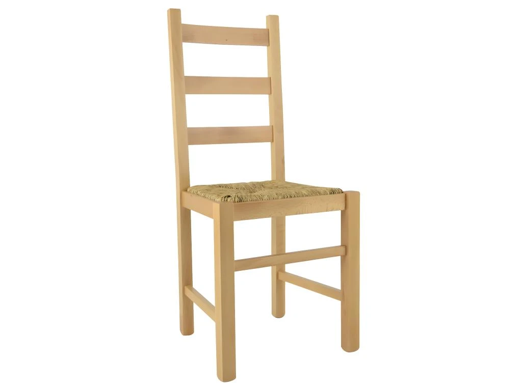 ORTA - Lot De 4 Chaises Naturelles Et Assises En Paille 2 ORTA - Lot De 4 Chaises Naturelles Et Assises En Paille – Image 2