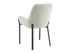 Lot De 2 Chaises Avec Accoudoirs En Tissu Bouclette Et Métal - Blanc - CAROLONA De Pascal MORABITO -Meubles Soldes Magasin chaise 9066493