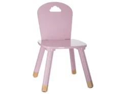 Lot De 2 Chaises Douceur Rose Pour Enfant En Bois - Dim : L28x L50 X H28 Cm