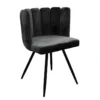 Chaise Ariel Velours Noir - Noir