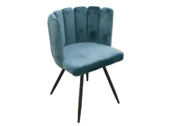 Chaise Ariel Velours Bleu Canard - Bleu Canard -Meubles Soldes Magasin chaise 9219357