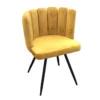 Chaise Ariel Velours Jaune Moutarde - Jaune Moutarde