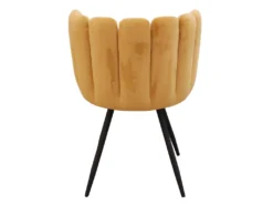 Chaise Ariel Velours Jaune Moutarde - Jaune Moutarde -Meubles Soldes Magasin chaise 9219377