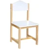 Chaise Enfant Coloris Blanc/naturel - L. 28,5 X P. 29 X H. 59 Cm