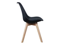 MEDALINE - Lot De 6 Chaises Scandinaves Noires -Meubles Soldes Magasin chaise 9243421