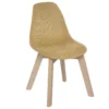 Chaise Pour Enfant En Velours Jaune Moutarde Côtelé H 56 Cm