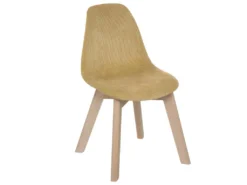Chaise Pour Enfant En Velours Jaune Moutarde Côtelé H 56 Cm