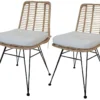 LOT 2 Chaises En Rotin Naturel - KANDY