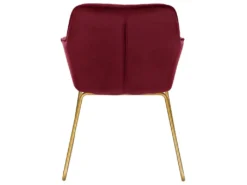 1x Chaise De Salle à Manger En Velours Bordeaux 19_0000134 -Meubles Soldes Magasin chaise 9249821