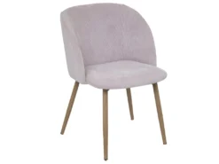 Chaise Pour Enfant En Velours Rose Côtelé H 60.5 Cm