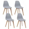 Lot De 4 Chaises Cuisine Style Scandinave NAO (gris)