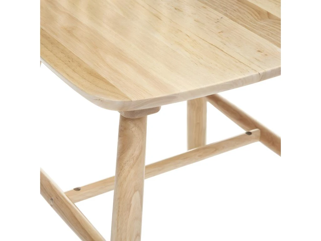 Chaise De Table En Bois D'Hévéa H 87 Cm 2 Chaise De Table En Bois D'Hévéa H 87 Cm – Image 2