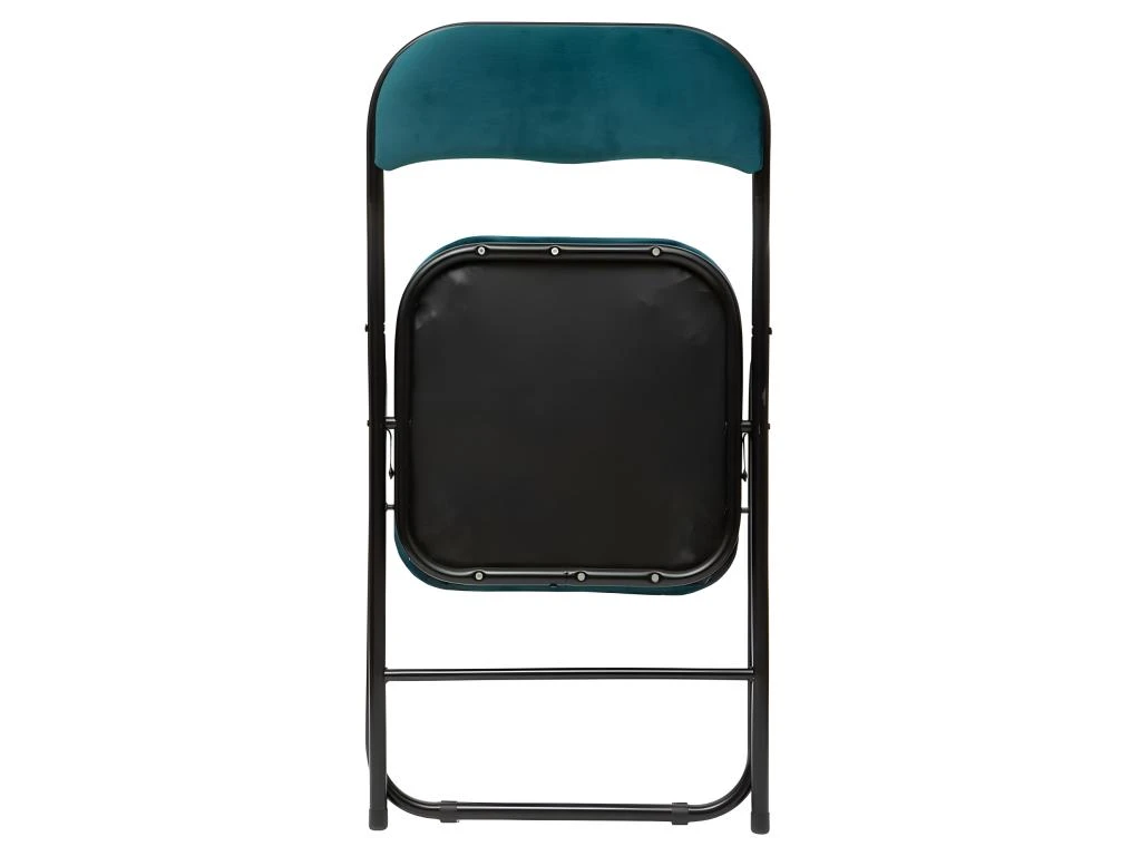 Lot De 6 Chaises Pliantes En Métal Coloris Bleu Canard - Longueur 44 X Profondeur 48 X Hauteur 79 Cm 2 Lot De 6 Chaises Pliantes En Métal Coloris Bleu Canard - Longueur 44 X Profondeur 48 X Hauteur 79 Cm – Image 2