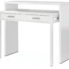 Bureau Console Extensible Coloris Blanc Artik - 87 X 98 X 36 Cm