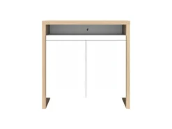 Bureau OLIVAL - Chêne Clair Et Blanc - TEMAHOME -Meubles Soldes Magasin console 14479817