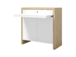 Bureau OLIVAL - Chêne Clair Et Blanc - TEMAHOME -Meubles Soldes Magasin console 14479821