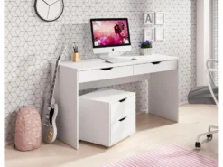 Bureau MATI (set De 2) 139x51x76 Blanc -Meubles Soldes Magasin console 14600661