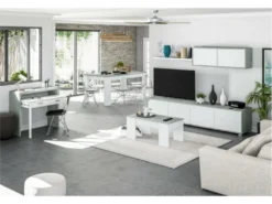 Bureau Console Extensible 2 Tiroirs L100 Cm -Meubles Soldes Magasin console 14655909