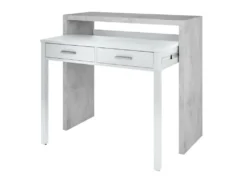 Bureau Console Extensible 2 Tiroirs L100 Cm -Meubles Soldes Magasin console 14655911