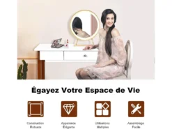 Bureau Informatique 103 X 50 X 76,5cm Table En Bois Avec Grand Plan De Travail -Meubles Soldes Magasin console 19406887