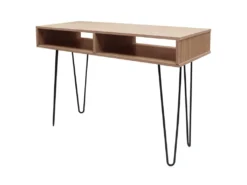 Bureau/Bureau à Domicile - 100x40 Cm - Pieds En épingle à Cheveux - Avec évidement - ORIANIS -Meubles Soldes Magasin console 19583779