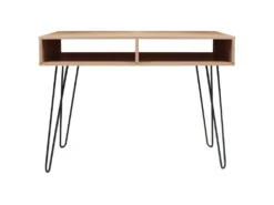 Bureau/Bureau à Domicile - 100x40 Cm - Pieds En épingle à Cheveux - Avec évidement - ORIANIS -Meubles Soldes Magasin console 19583781
