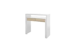 Bureau Console Extensible 2 Tiroirs Consola - L100 Cm