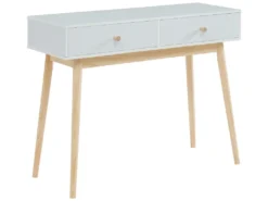 Console PETRA Laqué Blanc Mat 2 Tiroirs 100cm 9 Console PETRA Laqué Blanc Mat 2 Tiroirs 100cm -Meubles Soldes Magasin console 21295845
